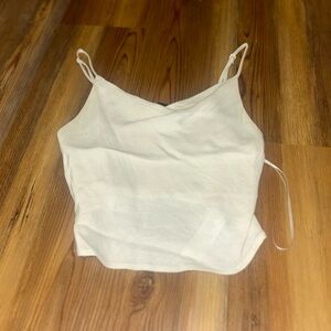 Zara white silk top